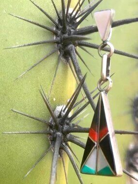 c. 1950, Celebrated, Poblano, Zuni, Stone Mosaic Pendant